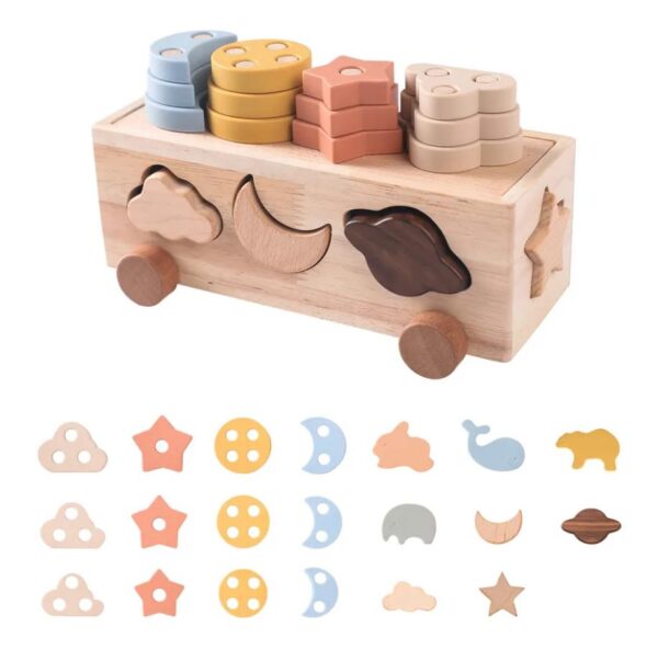 Wooden sorting toy for B2B outdoor toys