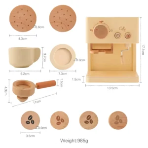 B2B wholesale play wooden coffee maker set - OEM available - Zhous Global