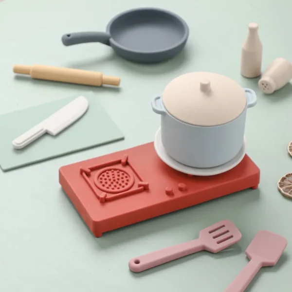 Kids' Pretend Play Silicone Kitchen Toy Set for B2B